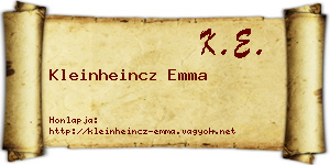 Kleinheincz Emma névjegykártya
