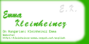 emma kleinheincz business card